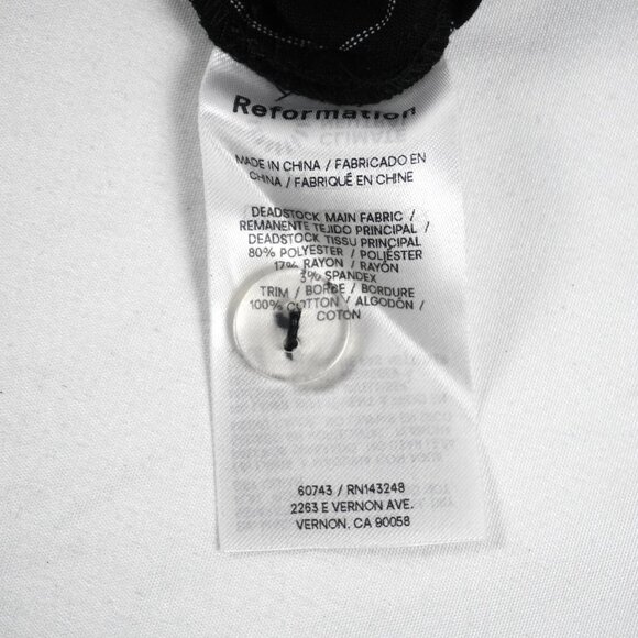 Reformation Carter Mid Rise Pant in Black Stripe Women's Size US 6 (NWT) - Picture 9 of 9